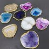 Agate Colorful Coasters For Table Decoration-Crystal Decors Multi color Agate Coasters Crystals Decorations