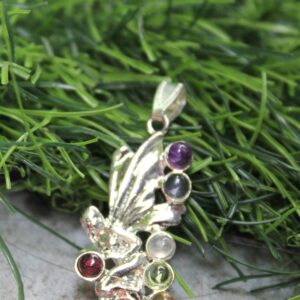 "Heavenly Harmony: 7 Chakra Angel Pendant"