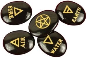"Ultimate Guardian: Black Tourmaline Element Engraved Set"