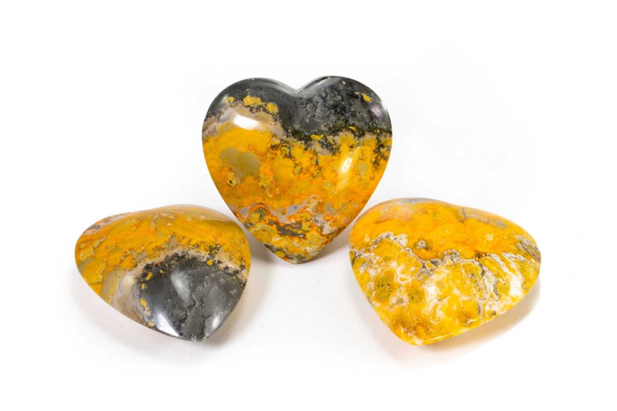 Bumble Bee Jasper Puffy Hearts