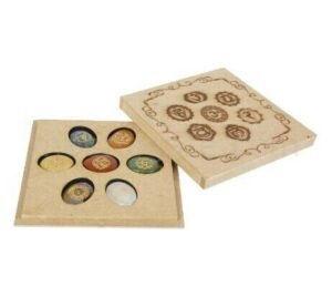 Seven Chakra Symbol Engraved Set With Ohm Reiki Engraved Wooden Box