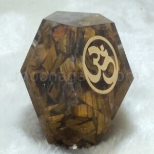 Tiger Eye OM Orgone Energy Dodecahedron