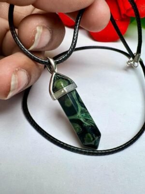 MystiqueGreen Elegance Double Point Crystal Pendant