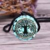 Celestial Guardian" Labradorite Tree of Life Orgonite Energy Pendant Necklace