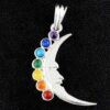 "Celestial Harmony" Moon Shape with Seven Chakra Pendant!
