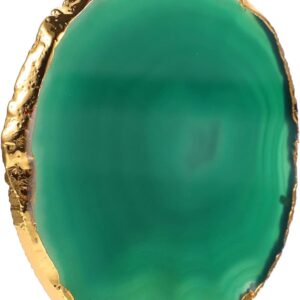Natural Stone Green Agate Cup Coasters