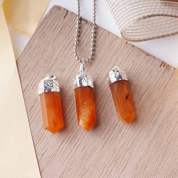Natural Stone Red Aventurine Chip Pendents