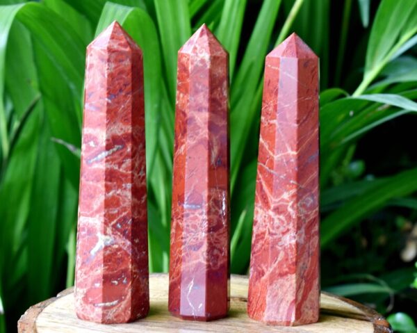 Natural Stone Red Jasper Healing Obelisk Points-Crystal Obelisk Points-Gemstone Obelisk Points