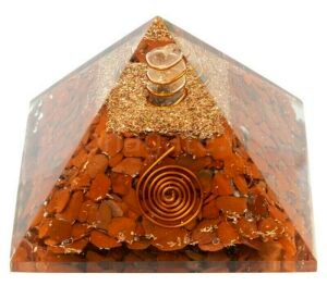 Red Jasper Orgonite Pyramid-Orgone Pyramid Emf Protection