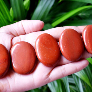 Red Gold stone Polished Large Palm Stones