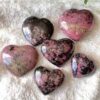 Rhodonite Crystal Puffy Heart For Sale