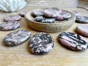 Rhodonite Worry Stones Thumb Stones