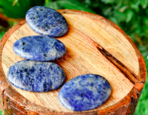 Handmade Sodalite Crystal Palm Stone