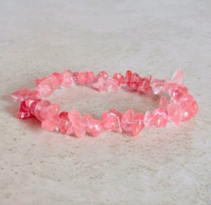 Wholesale Natural Strawberry Quartz Gemstone Chip Bracelets