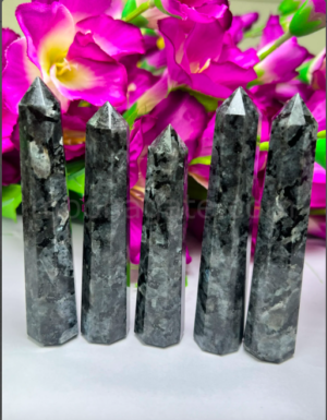 Wholesale Natural Stone Larvakite Obelisk Tower Point ( 8 Faceted )