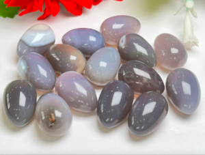 Wholesale Natural Grey Chalcedony Handmade Yoni Egg - Wholesale Gemstone Yoni Eggs