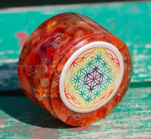 Wholesale Red Carnelian Flower of Life Orgone Tower Buster
