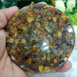 Wholesale Tiger Eye Orgonite Charging Coaster