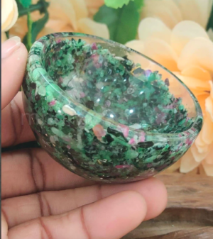 Wholesale Handmade Ruby Zoisite Orgonite Energy Bowl