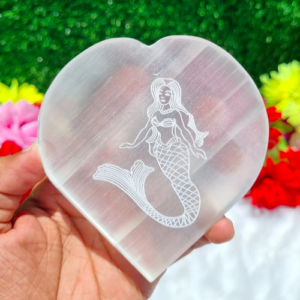 Bulk Mermaid Engraved Heart Shape Plate