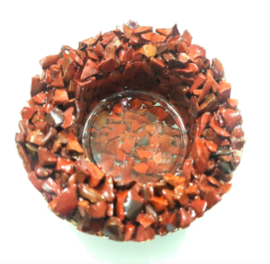 Wholesale Red Jasper Orgonite Energy Candle Holder