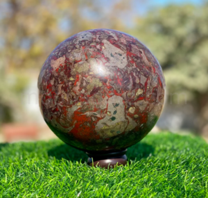 Wholesale Natural Crystal Dragon Blood Stone Gemstone Spheres