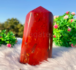 Wholesale Natural Crystal Red Jasper Free Form Tower Point