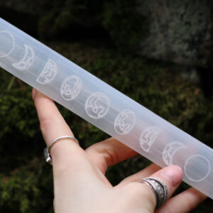Selenite Alter Lunar Moon Phases Stick-Moon Phase Selenite Wands