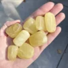 Sunlit Serenity: Yellow Calcite Healing Palm Stones
