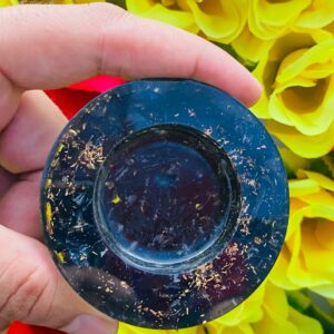 Wholesale Black Tourmaline Orgonite Energy Candle Holder