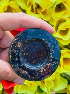 Wholesale Black Tourmaline Orgonite Energy Candle Holder