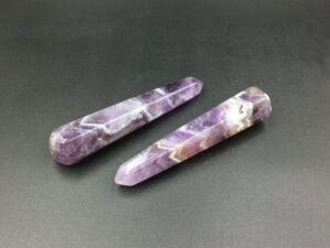 Wholesale Chevron Amethyst Faceted Massage Point