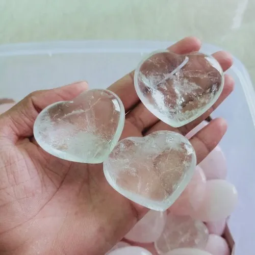 Wholesale Clear Quartz Crystal Puffy Heart