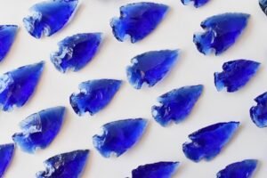 Sapphire Skies Glass Arrowheads - Unearth Ancient Mysteries
