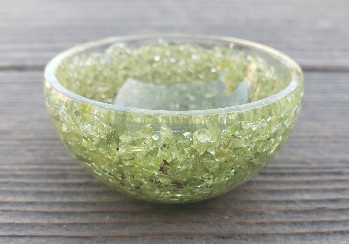 Wholesale Handmade Peridot Orgonite Energy Bowl