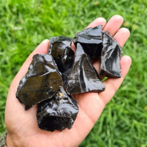 Wholesale Natural Black Obsidian Raw Points