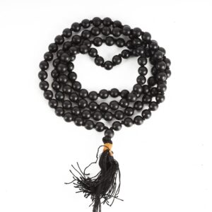 Wholesale Natural Black Onyx Gemstone Beads Prayer Mala (108 Beads)