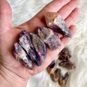 Wholesale Natural Chevron Amethyst Raw Points