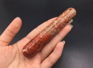 Wholesale Natural Crystal Brecitted Jasper Smooth Massage Wands