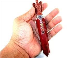Wholesale Natural Crystal Red Jasper Chakra Healing Wand