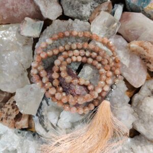Wholesale Natural Sunstone Gemstone Beads Prayer Mala (108 Beads)
