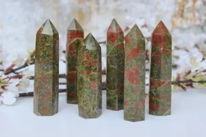 Wholesale Natural Unakite Obelisk Tower