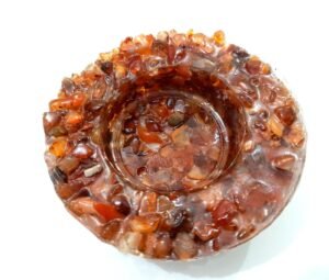 Wholesale Red Carnelian Orgonite Energy Candle Holder