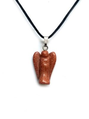 Wholesale Red Gold Stone Sandstone Angel Pendent