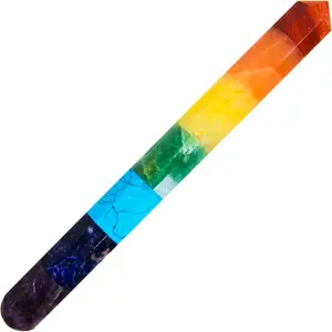 Wholesale Seven Chakra Bonded Large Faceted Massage Wands
