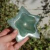 Radiant Starlight: Handcrafted Green Fluorite Gemstone Bowl