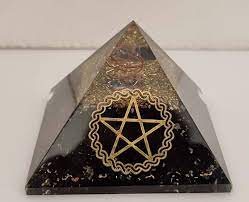 Star of David Black Tourmaline Orgone Energy Pyramid