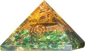 Green Aventurine Flower of Life Orgone Energy Pyramid