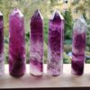 Natural Gemstone Purple Fluorite Crystal Points, Fluorite Obelisk, Fluorite Tower