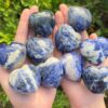 Sodalite Large Puffy Hearts-Sodalite Crystal Hearts Wholesale